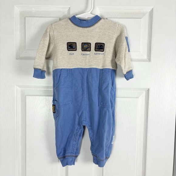 healthtex Other - VTG 90s 100% Cotton Hiking Outdoors Nature Romper Jumpsuit Baby Boy 6M - 9M